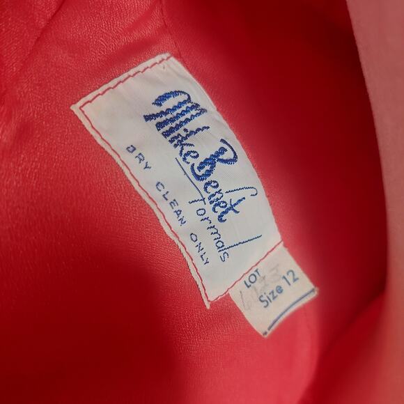 Vintage 1970's Chiffon Dress  Mike Benet Bombshell red Formal - Picture 6 of 7